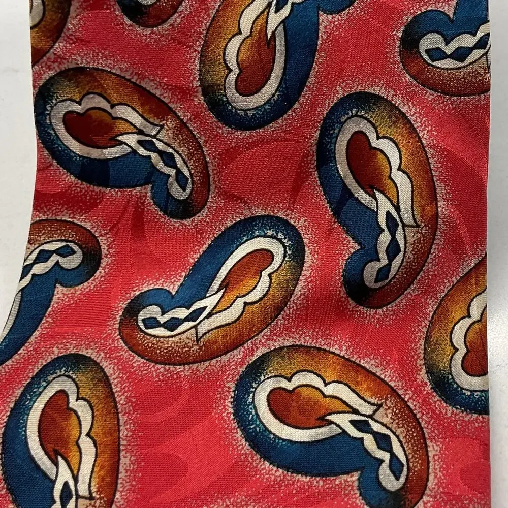 Christopher Hayes Paisley Red Neck Tie Made in USA